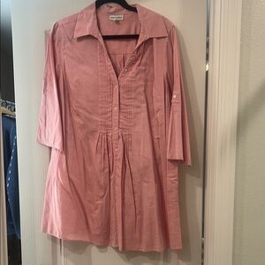Fashion Bug Rose Button-Down mini babydoll dress